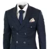 mens blue checkered suit