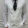Men White 3 Piece Suit