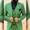 Men's Wedding 3 Piece Light Green Suit