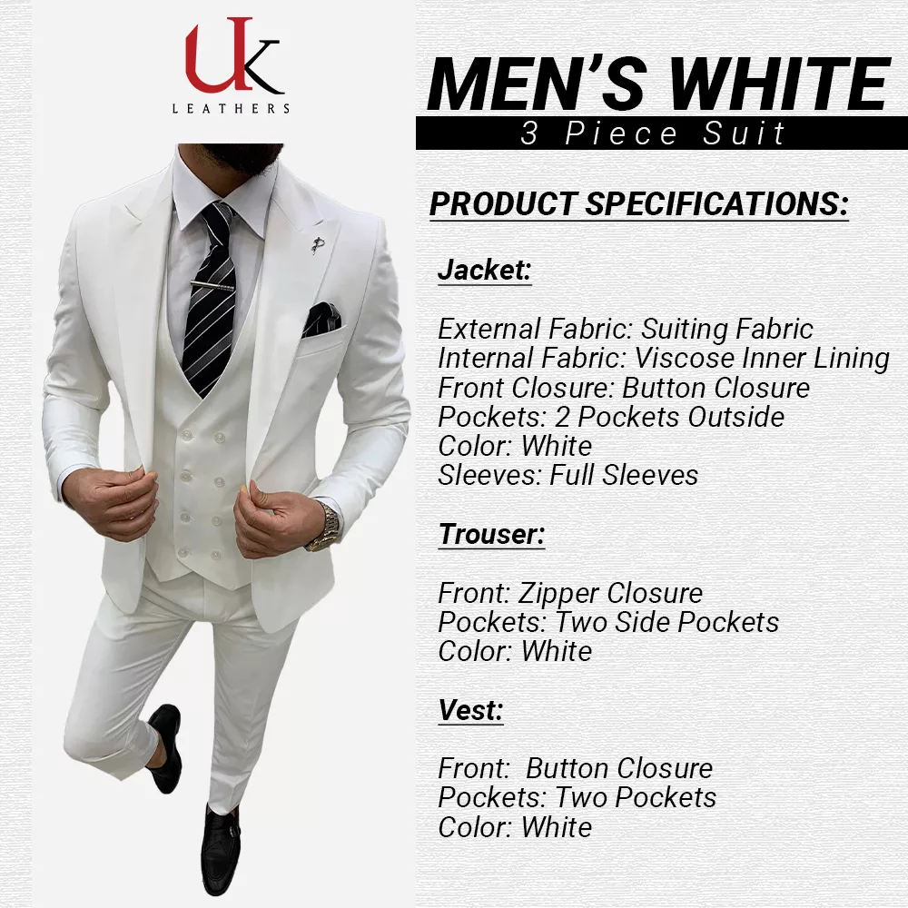 White 3 Piece Suit