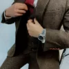 Brown Tweed 3 Piece Male Suit