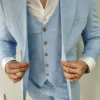 Men’s 3 Piece Light Blue Suit