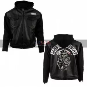 Sons of Anarchy Motorcycle Black Leather Jacket  