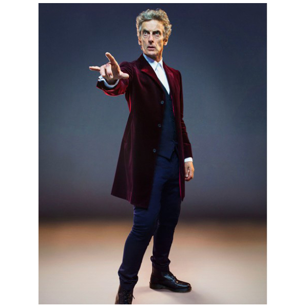 Doctor Who Peter Capaldi Maroon Velvet Blazer