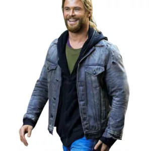 Chris Hemsworth Thor Ragnarok (Thor) Grey Denim Jacket
