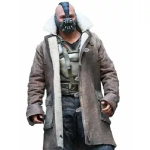 Batman Dark Knight Rises Bane Fur Leather Coat