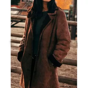 Yellowstone Outfits Monica Dutton Fur Shearling Coat