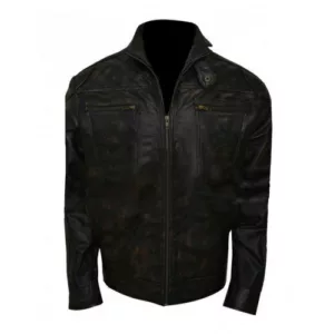 Christopher Egan Dominion Motorcycle Black Leather Jacket