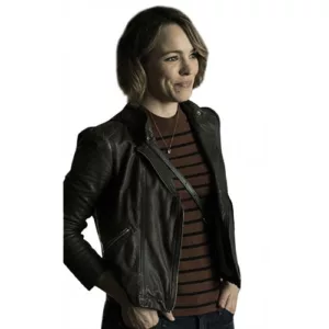 Game Night Rachel McAdams (Annie) Round Collar Leather Jacket
