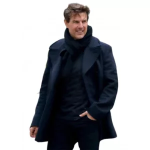Mission Impossible 6 Fallout (Ethan Hunt) Tom Cruise Navy Blue Pea Wool Coat
