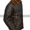Men's Sheepskin B3 Raf Fur Shearling Brown Leather Jacket