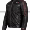 Men's Mass Effect 3 Costume Cosplay N7 Motorcycle Black Leather Jacket