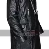 Kingdom Hearts 13 Enigma Black Leather Hoodie Coat