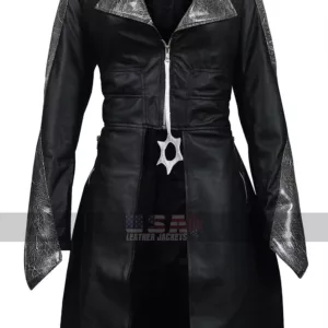 The Flash Caitlin Snow (Danielle Panabaker) Black Leather Coat