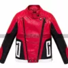 Men's Cafe Racer (Lambskin) Retro Biker Quilted Style Brando Motorcycle Red Leather Jacket