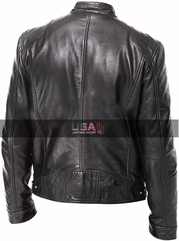 Men's Vintage Black Rider Jacket - Retro Brown Motorcycle Jacket