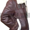 B3 RAF Fur Shearling Aviator Flying Pilot Bomber Brown Sheepskin Leather Jacket