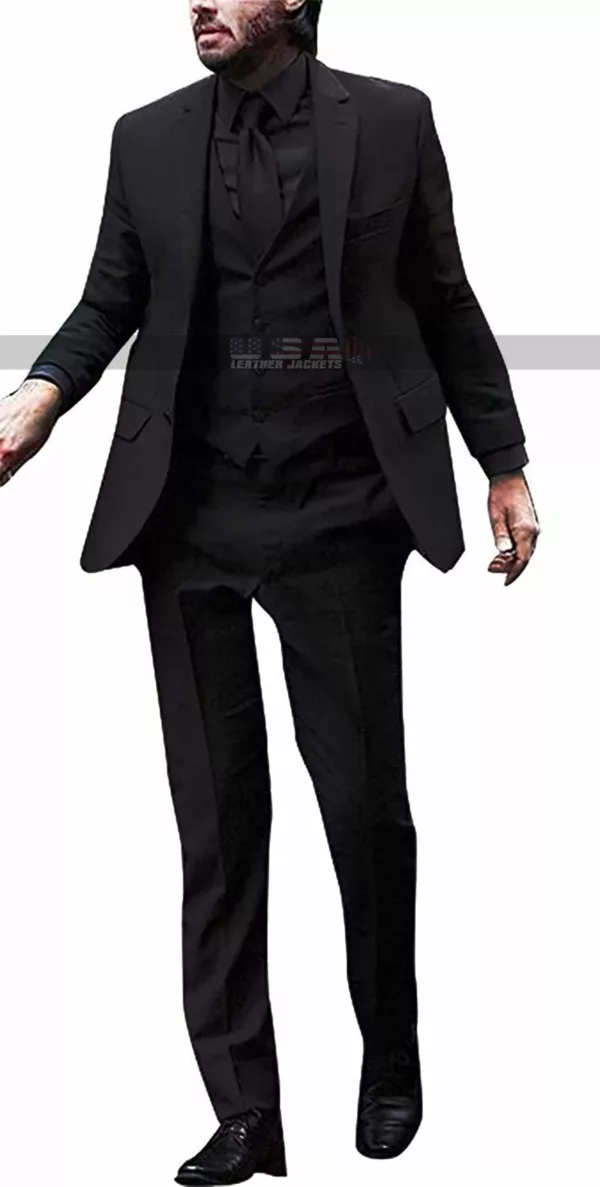 Keanu Reeves John Wick: Chapter 3 Parabellum (Three Piece) Black Suit