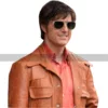 American Made Tom Cruise Played Leather Jacket 