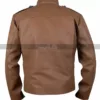 The Rocketeer Costume Billy Campbell Stuntman Men's Bill Campbell Brown Leather Jacket
