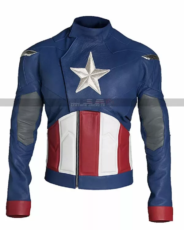 Avengers Endgame Captain America Costume Leather Jacket