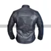 Men's Christopher Reeve Quilted Blue Biker Superman Leather Jacket