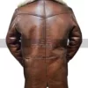 Tom Hardy Dark Knight Rises Fur Shearling Brown Leather Coat