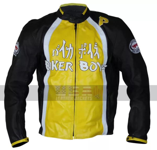 Derek Luke Biker Boyz Yellow Motorcycle Leather Jacket 