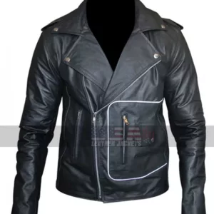 Grease T Birds Black Biker Leather Jacket