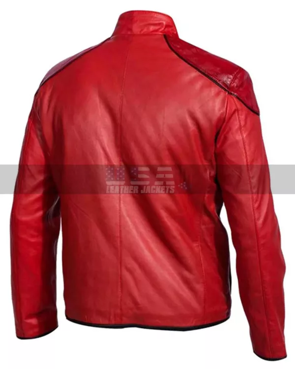 Captain Marvel Shazam Costume Red Leather Jacket
