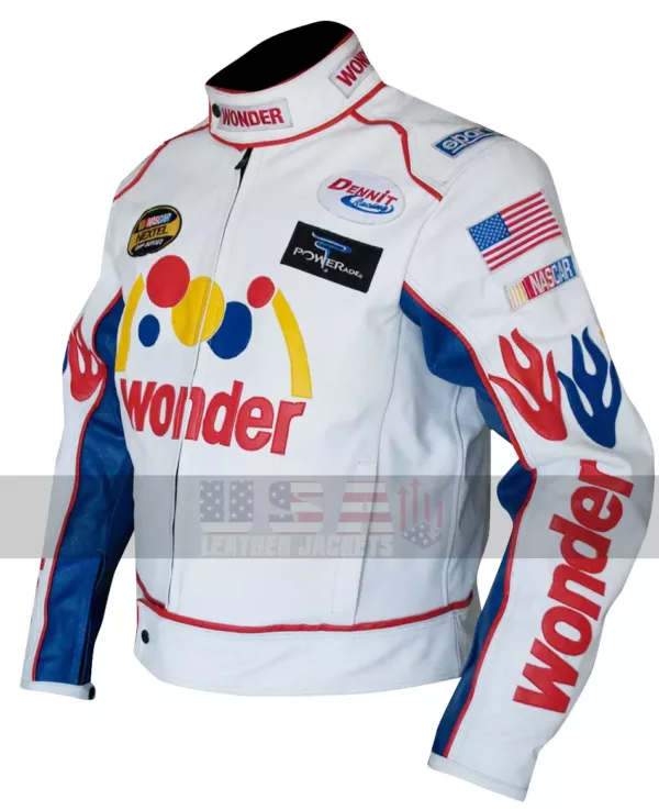 Talladega Nights Ricky Bobby Wonder Racing Costume Leather Jacket