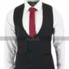 1920s Mens Vintage Plaid Style 3 Piece Grey Suit