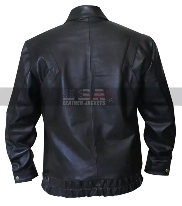 Michael Knight Rider Black Bomber Leather Jacket