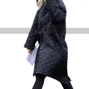 UK Singer-Songwriter Rita Ora Black Parachute Hoodie Coat 